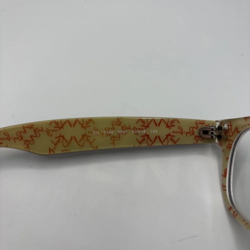 Ray Ban RB 5184 5057 50-18-145 Brown Tortoise Red Eyeglasses Frames #C35